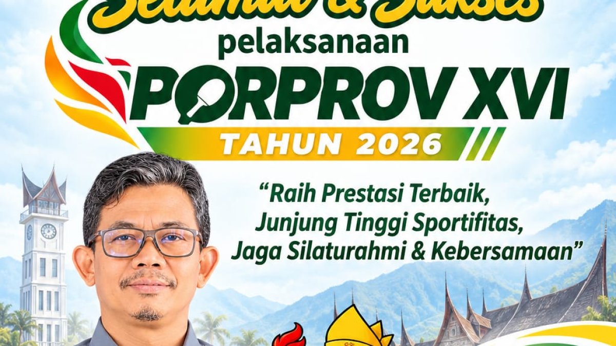 Pengprov PTMSI Sumbar Ucapkan Selamat dan Sukses atas Pelaksanaan PORPROV XVI Sumatera Barat Tahun 2026