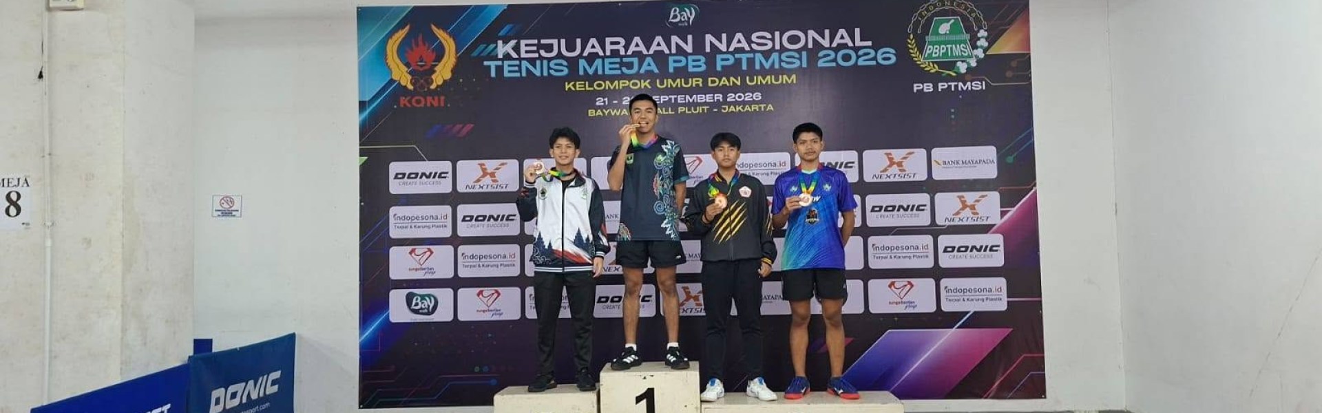 Sumbar Raih 1 Emas dan 3 Perunggu di Kejurnas Tenis Meja 2026